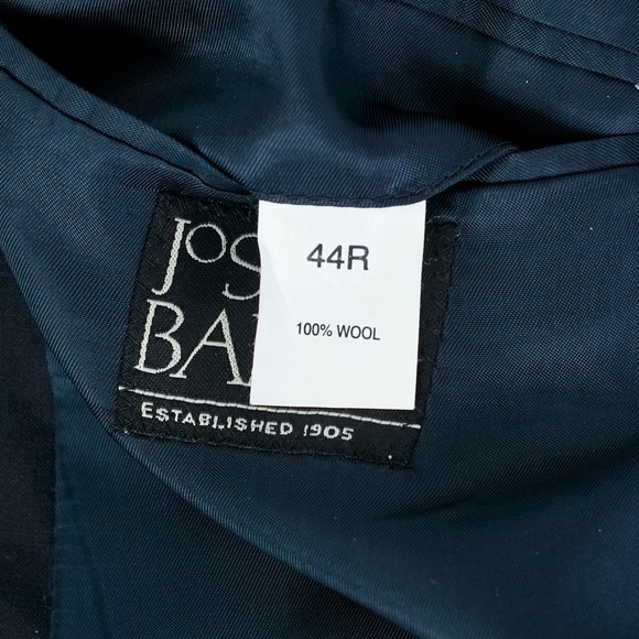 Jos A Bank 44R Navy Blue + Gold Buttons Wool Blazer Sport Coat Suit Jacket - Picture 4 of 15